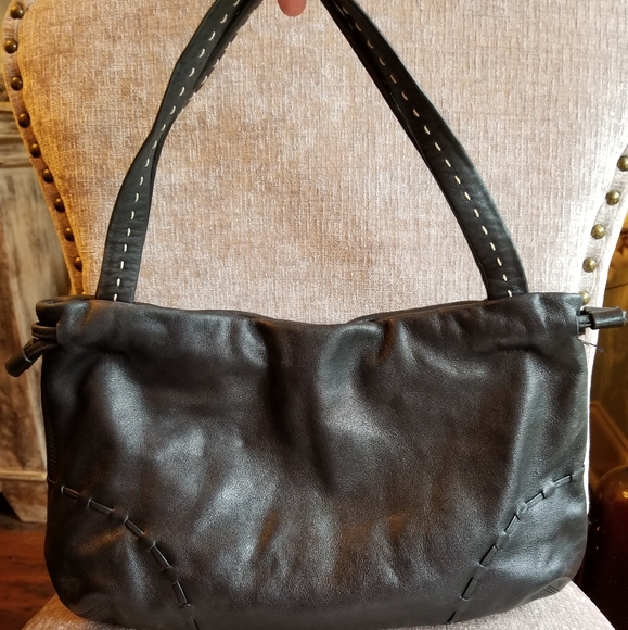Ann Taylor black leather purse - Picture 2 of 4